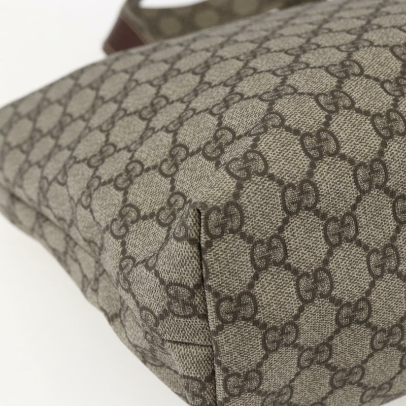 【日本直送】GUCCI GG Supreme Web Sherry Line 手提包 PVC 米色 金色 211134 正品 am10791V-15