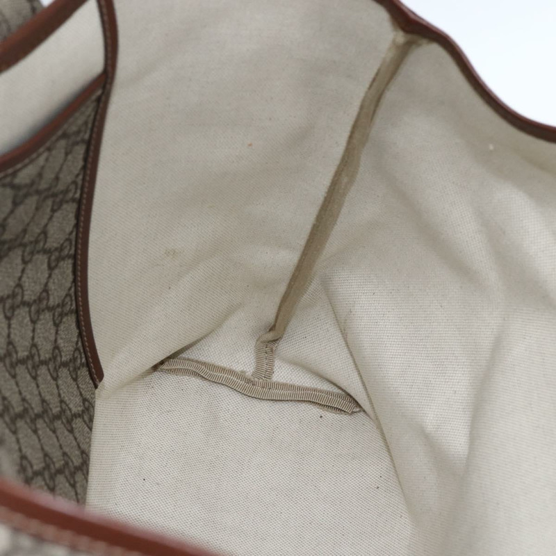 【日本直送】GUCCI GG Supreme Web Sherry Line 手提包 PVC 米色 金色 211134 正品 am10791V-18