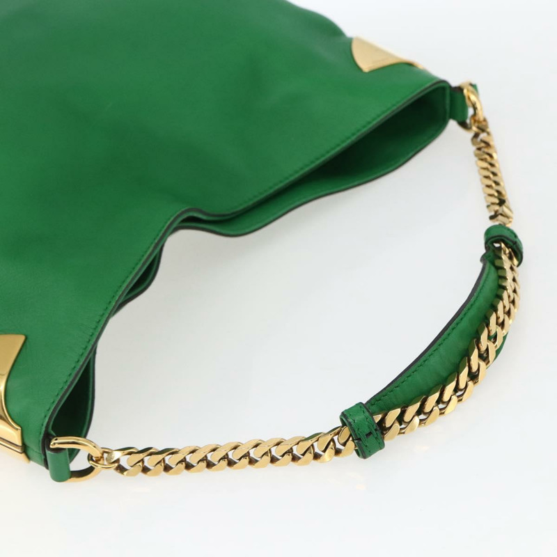 【日本直送】GUCCI 綠色金色皮革單肩包 290682 正品 169780V-6
