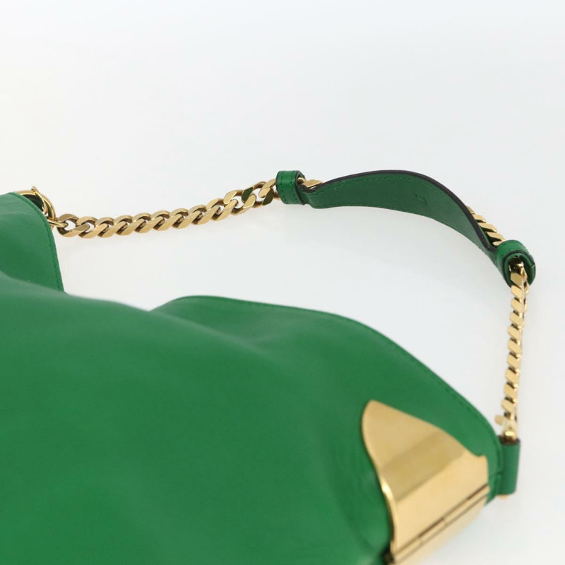 【日本直送】GUCCI 綠色金色皮革單肩包 290682 正品 169780V-13