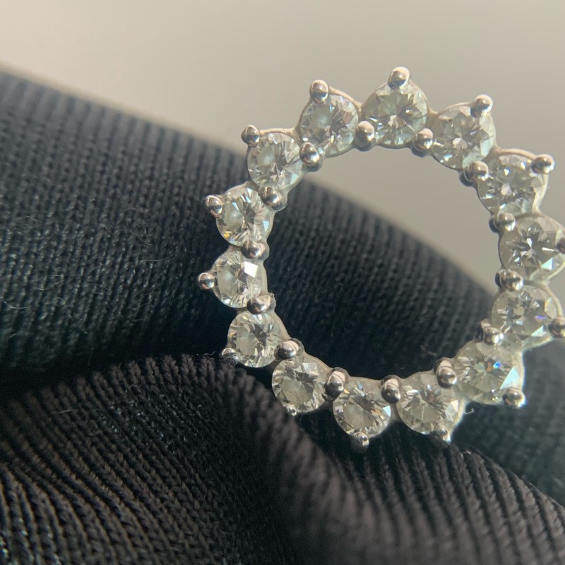 Tiffany鉑金pt950 鏤空滿鑽圈形太陽花項鍊-4