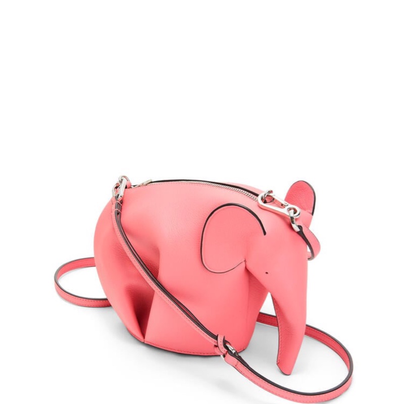 LOEWE羅意威 粉色小象包 小號 16年 帶原裝肩帶 尺寸約12×14cm-4