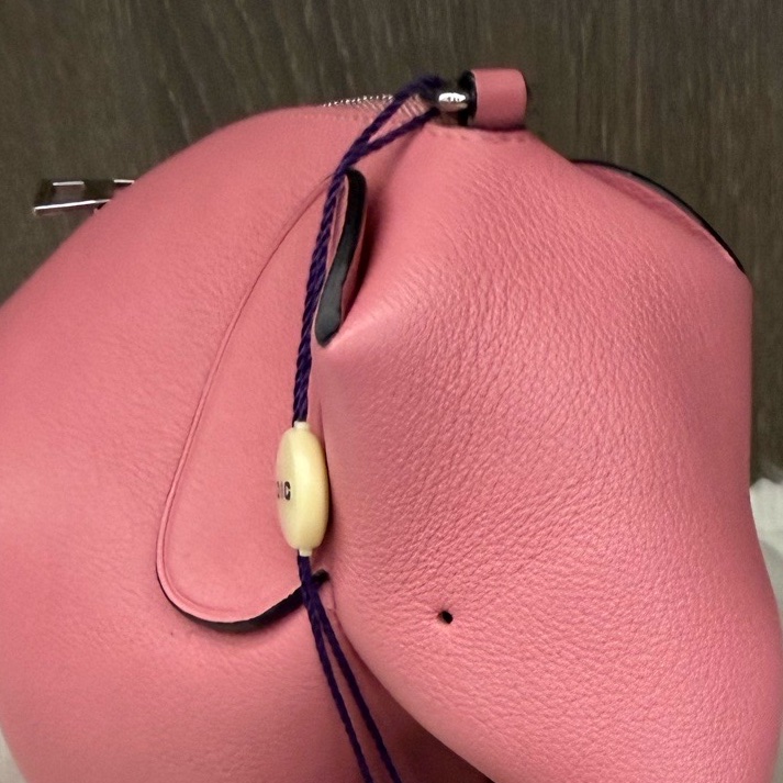 LOEWE羅意威 粉色小象包 小號 16年 帶原裝肩帶 尺寸約12×14cm-5