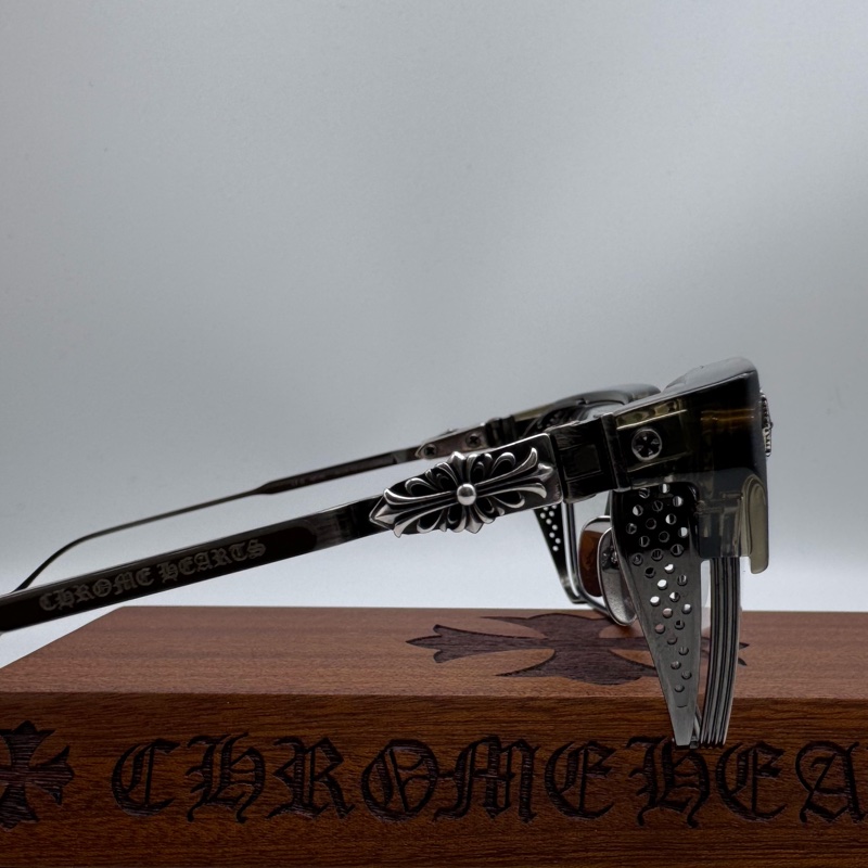 Chrome hearts LGMA 眼鏡 墨鏡 克羅心眼鏡 克羅心 透茶色橄欖綠-3