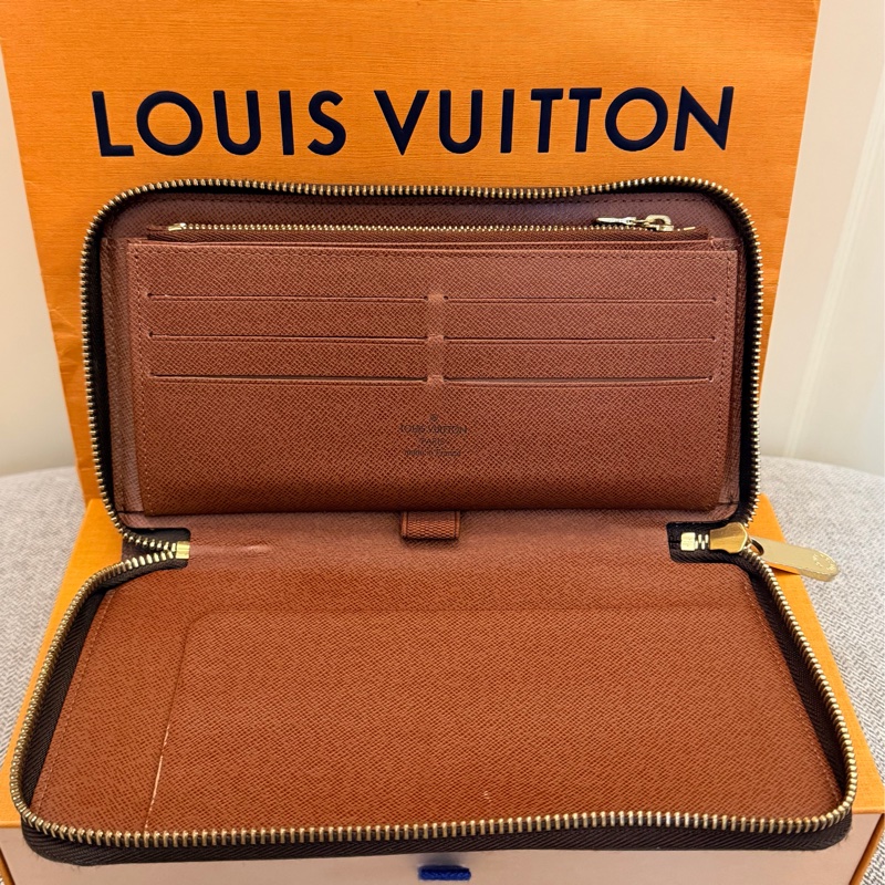 真品 Louis Vuitton LV路易威登 Zippy Organizer M60002 經典原花多功能拉鍊長夾 護照夾 支票夾-2