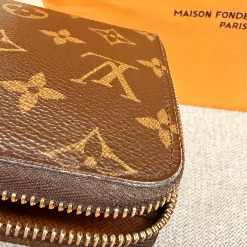 真品 Louis Vuitton LV路易威登 Zippy Organizer M60002 經典原花多功能拉鍊長夾 護照夾 支票夾-14