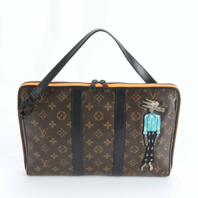 路易威登 Monogram LV Friends Keepall 旅行包 M80130 皮革第二件包 男士手拿包-0