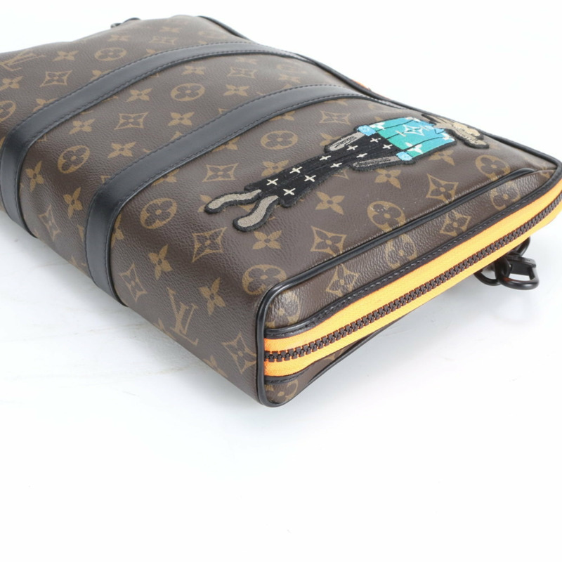 路易威登 Monogram LV Friends Keepall 旅行包 M80130 皮革第二件包 男士手拿包-4