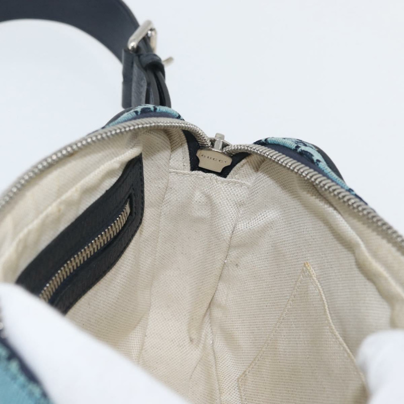 【日本直送】GUCCI GG帆布腰包 銀藍色 658657 正品 ka2423V-21