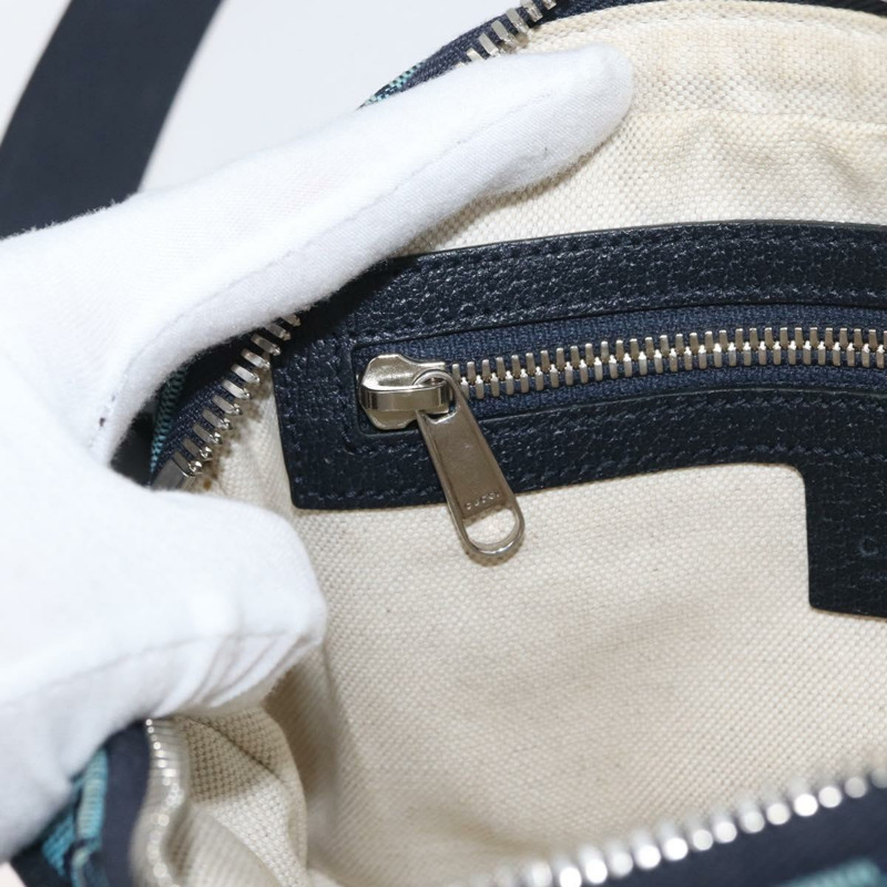 【日本直送】GUCCI GG帆布腰包 銀藍色 658657 正品 ka2423V-23