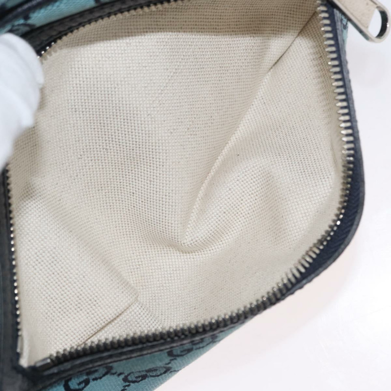 【日本直送】GUCCI GG帆布腰包 銀藍色 658657 正品 ka2423V-26