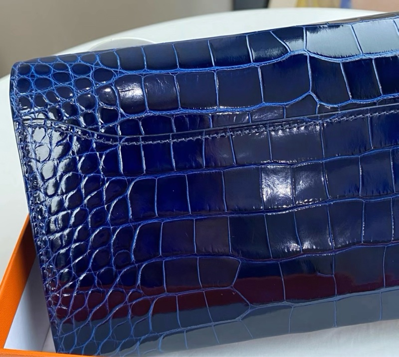 Hermes愛馬仕 Constance togo寶石藍銀扣方塊 U刻-5