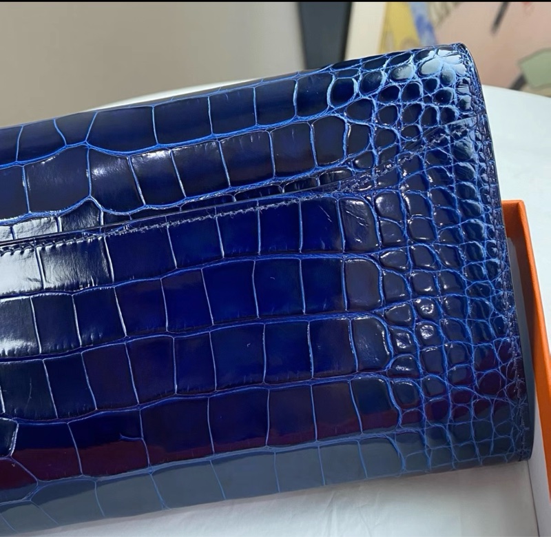 Hermes愛馬仕 Constance togo寶石藍銀扣方塊 U刻-6