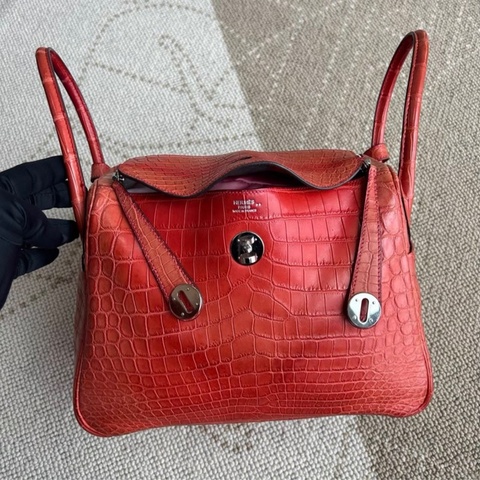 98新 lindy 30 三文魚色銀扣霧面 框Q附件塵袋