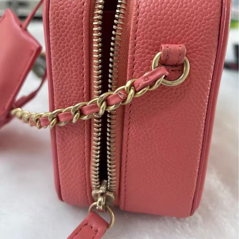 【96新 ✨ 全網最低價！】Chanel香奈兒 Vanity Case相機包 粉色 荔枝皮（下單前先詢問庫存❗️）-5