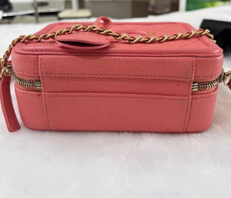 【96新 ✨ 全網最低價！】Chanel香奈兒 Vanity Case相機包 粉色 荔枝皮（下單前先詢問庫存❗️）-6