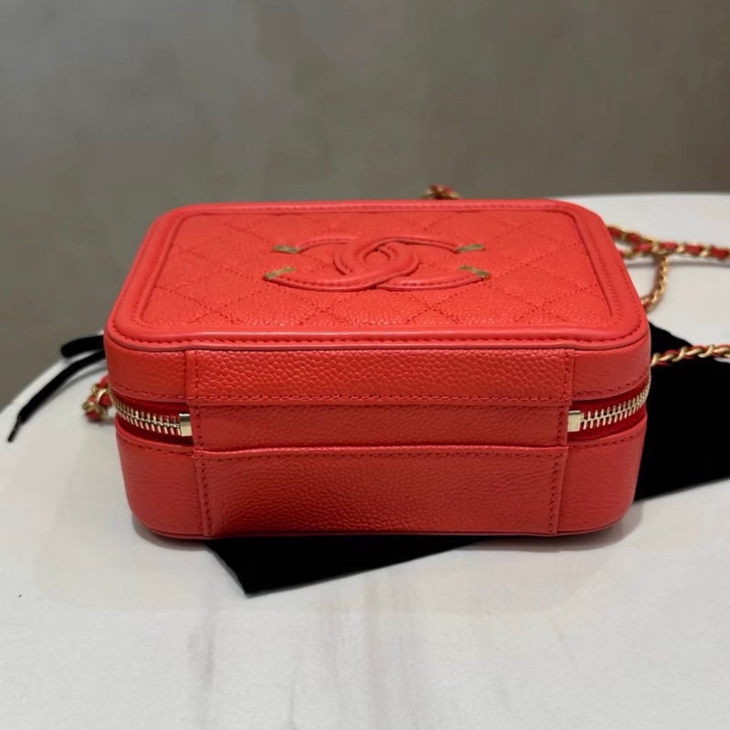 【97新 ✨ 全網最低價!】Chanel香奈兒 Vanity Case相機包 紅色 荔枝皮(下單前先詢問庫存❗️)-6
