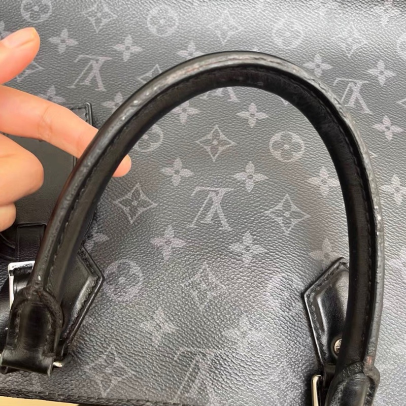 【97新 ✨ 全網最甜價！】LV GRAND SAC 男女通用 黑色老花拼皮tote手提公文包 （下單前先詢問庫存❗️）-5