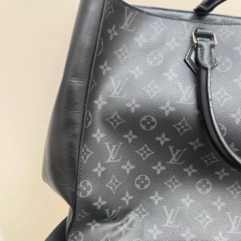 【97新 ✨ 全網最甜價！】LV GRAND SAC 男女通用 黑色老花拼皮tote手提公文包 （下單前先詢問庫存❗️）-6