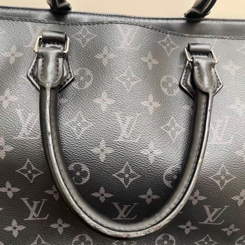 【97新 ✨ 全網最甜價！】LV GRAND SAC 男女通用 黑色老花拼皮tote手提公文包 （下單前先詢問庫存❗️）-7