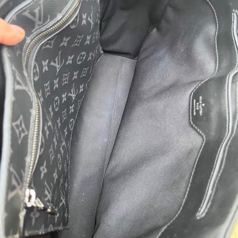 【97新 ✨ 全網最甜價！】LV GRAND SAC 男女通用 黑色老花拼皮tote手提公文包 （下單前先詢問庫存❗️）-11