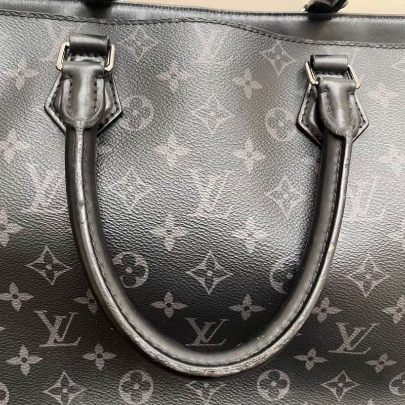 【97新 ✨ 全網最甜價！】LV GRAND SAC 男女通用 黑色老花拼皮tote手提公文包 （下單前先詢問庫存❗️）-14