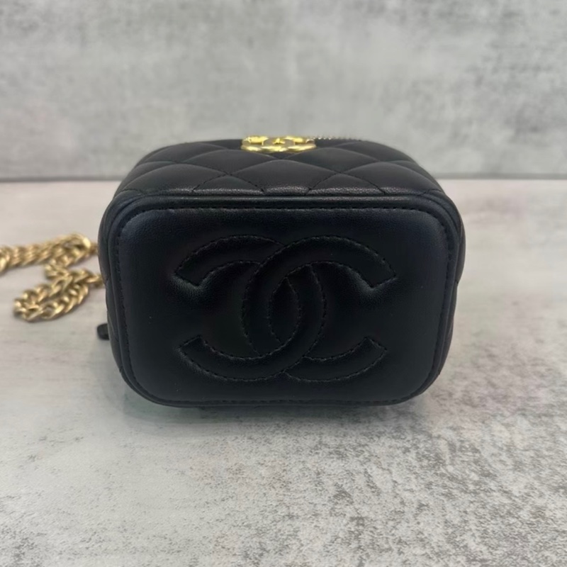 【97新 ✨ 全網最甜價!】Chanel香奈兒 山茶花扣 黑金 小盒子 羊皮(下單前先詢問庫存❗️)-6