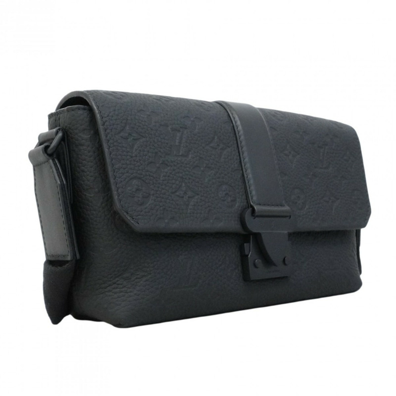 路易威登 Monogram Taurillon S Cape 單肩包 M23741 黑色 男士-1