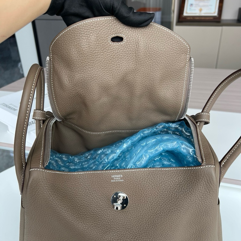 愛馬仕 Hemerslindy30 大象灰銀扣-6