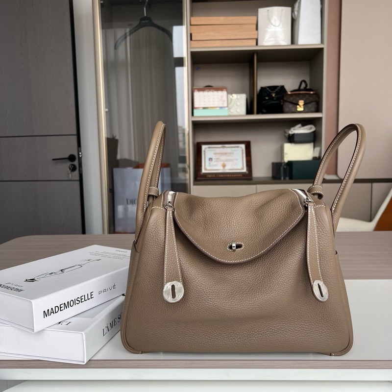 愛馬仕 Hemerslindy30 大象灰銀扣-8