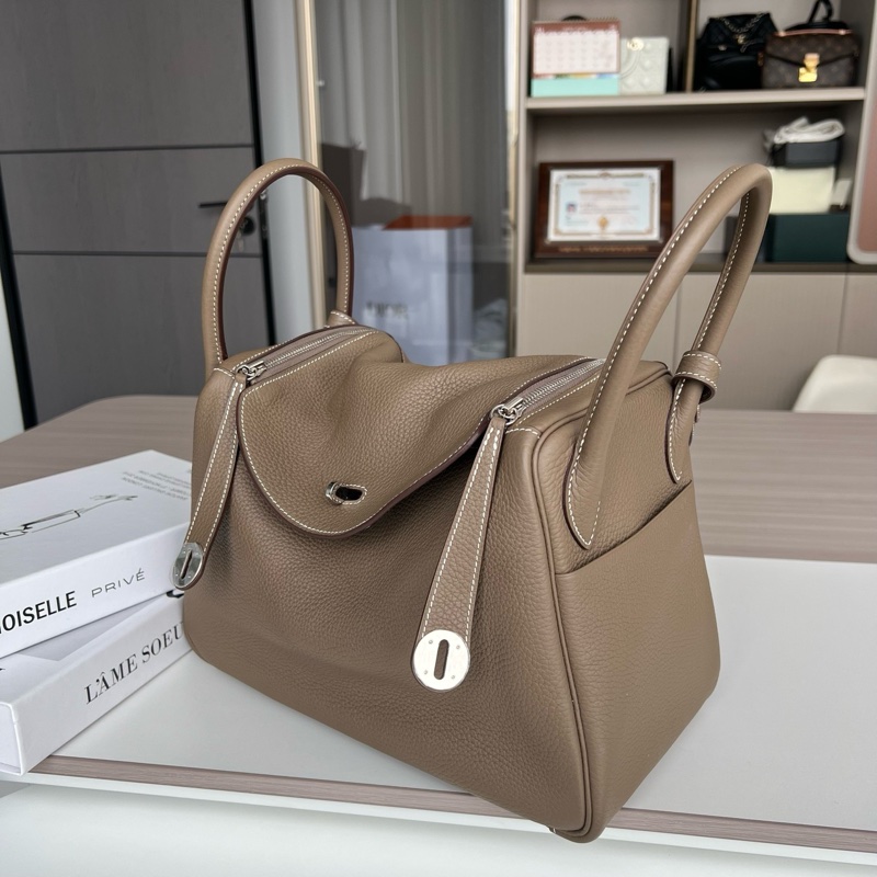 愛馬仕 Hemerslindy30 大象灰銀扣-12