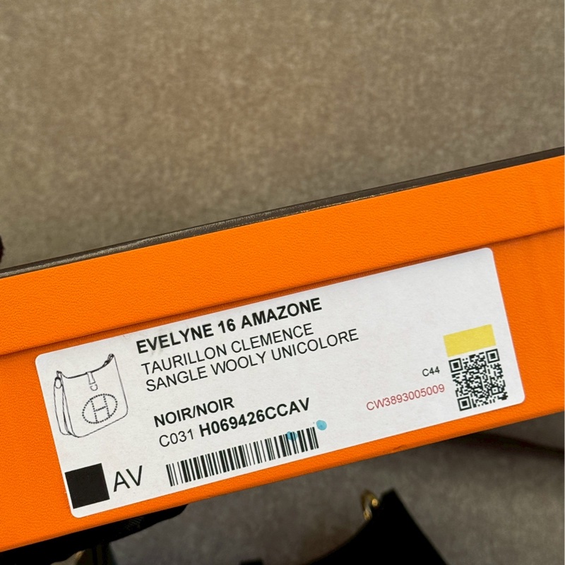 愛馬仕evelyne16黑金-5