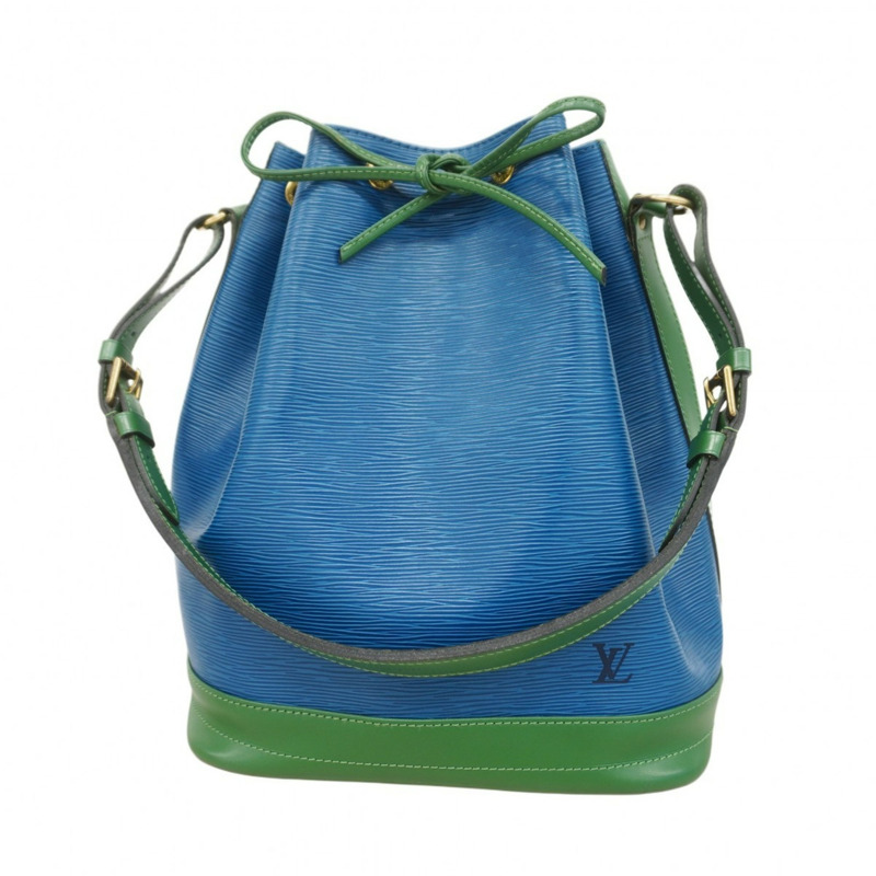 路易威登 Epi 雙色 Noe 女士單肩背包 M44044，托萊多藍和婆羅洲綠配色-0