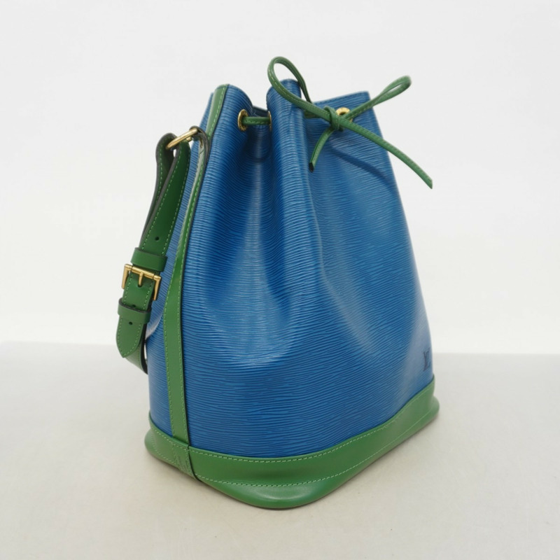 路易威登 Epi 雙色 Noe 女士單肩背包 M44044，托萊多藍和婆羅洲綠配色-1