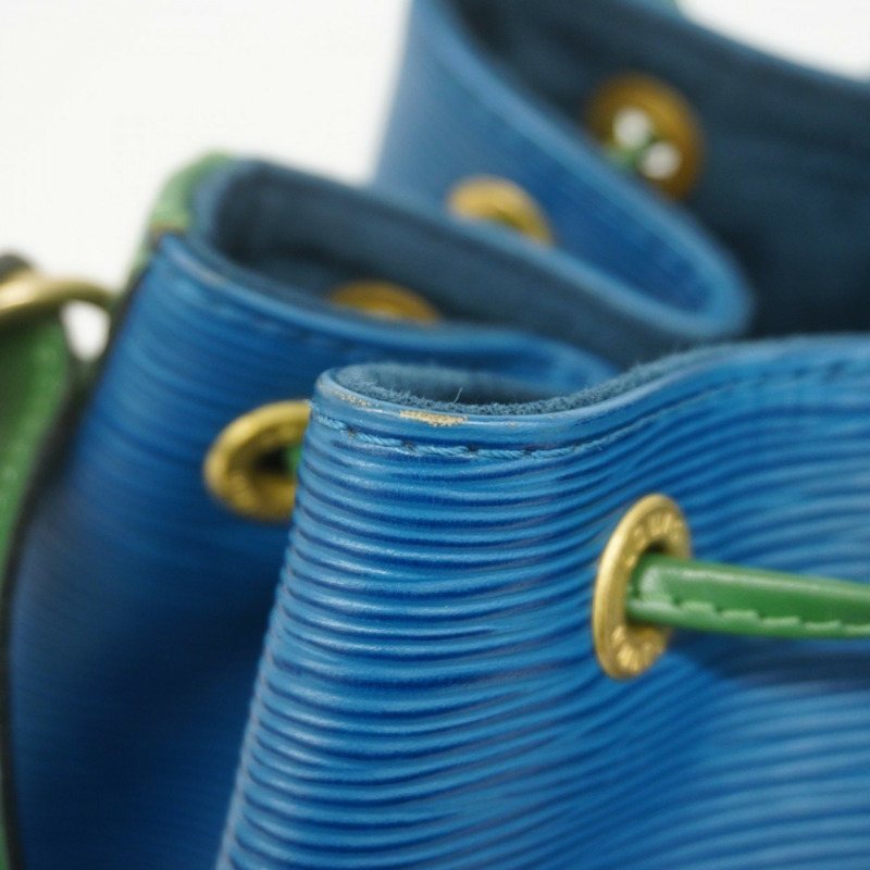 路易威登 Epi 雙色 Noe 女士單肩背包 M44044，托萊多藍和婆羅洲綠配色-6