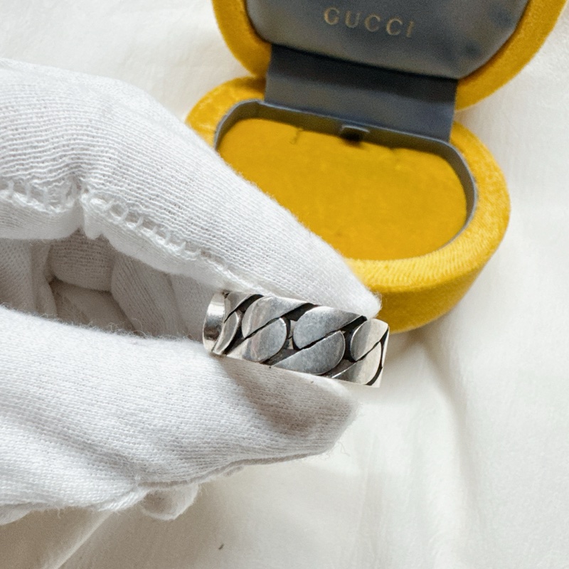 全新正品Gucci Interlocking G純銀戒指 Gucci戒指 Gucci銀戒 Gucci配件-4