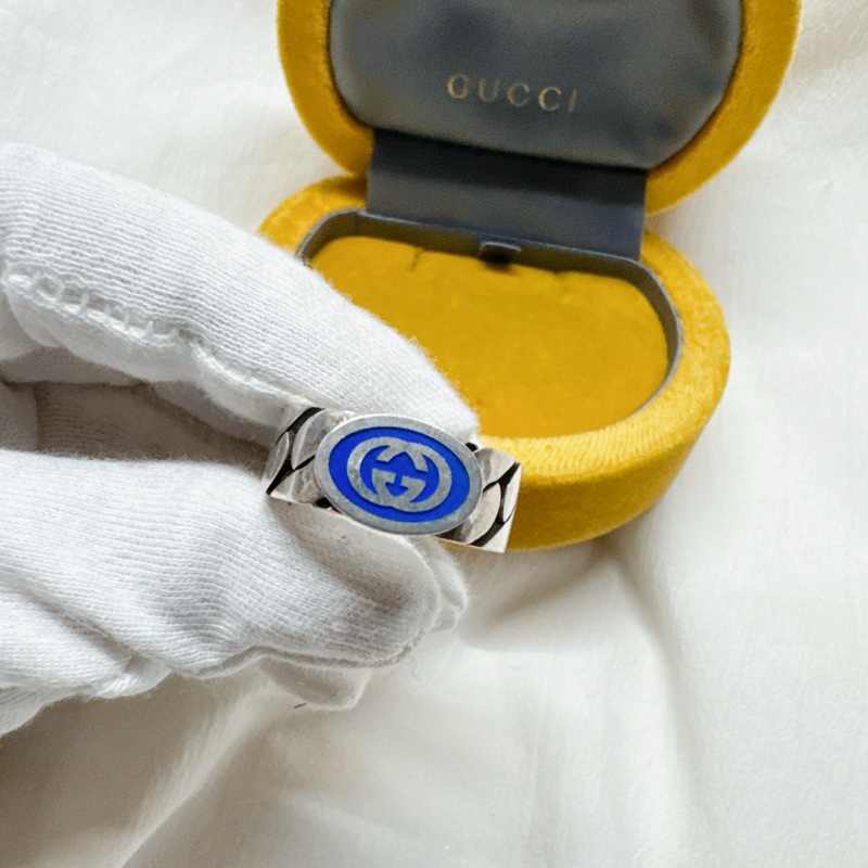 全新正品Gucci Interlocking G純銀戒指 Gucci戒指 Gucci銀戒 Gucci配件-5