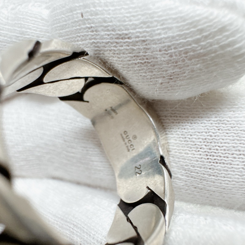 全新正品Gucci Interlocking G純銀戒指 Gucci戒指 Gucci銀戒 Gucci配件-7