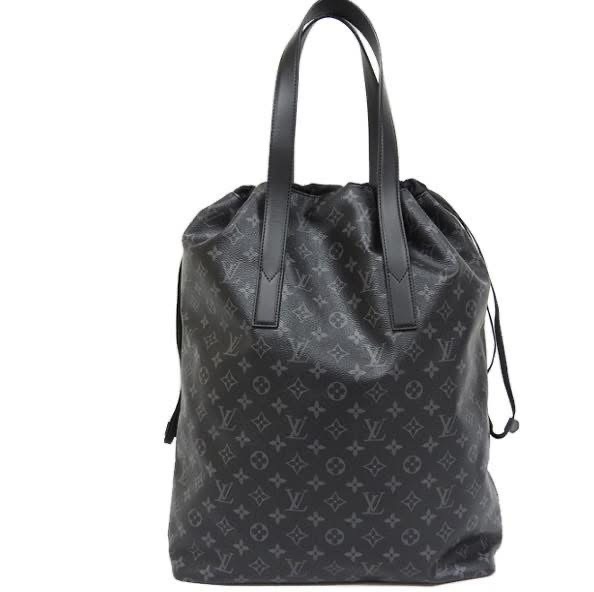 Lv黑花束口抽繩手提/肩背托特包-18