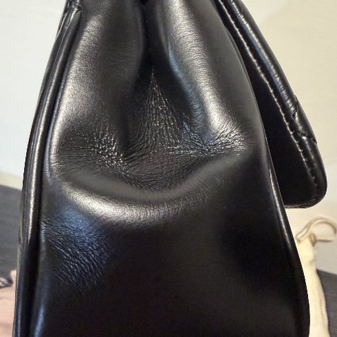 TORY BURCH Kira 納帕皮革鑽石格紋縫線手提/斜背二用包 (黑色)-4