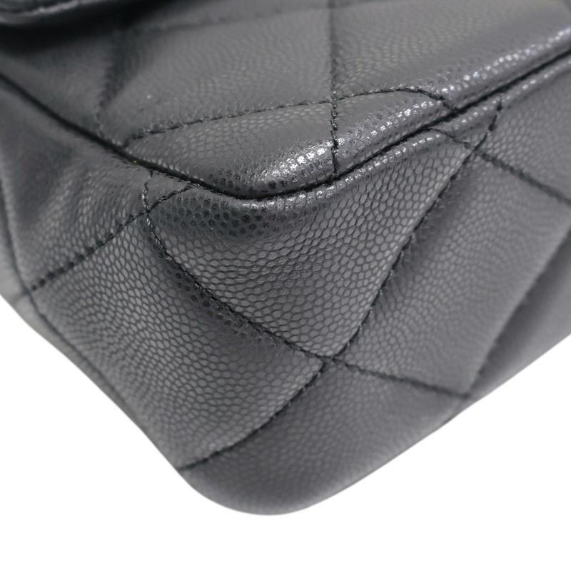 黑色 荔枝紋 牛皮 鍊帶 肩背包【CHANEL 香奈兒】 AS4594B-12