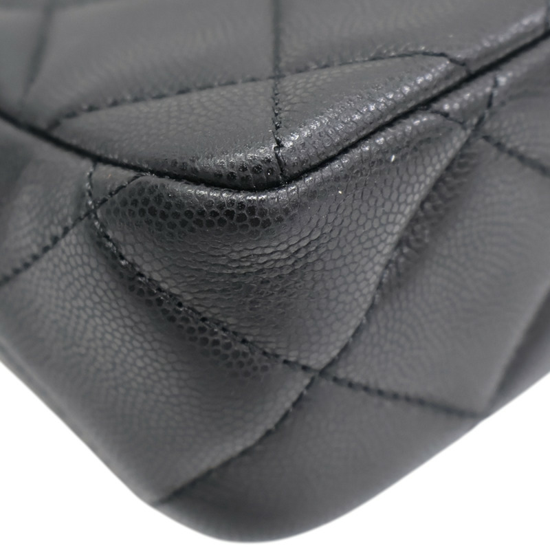 黑色 荔枝紋 牛皮 鍊帶 肩背包【CHANEL 香奈兒】 AS4594B-14