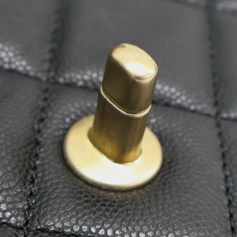 黑色 荔枝紋 牛皮 鍊帶 肩背包【CHANEL 香奈兒】 AS4594B-16