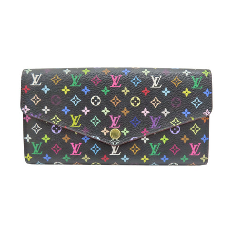 黑彩 原花帆布 Sarah 扣式長夾【LOUIS VUITTON LV 路易威登】 M60668