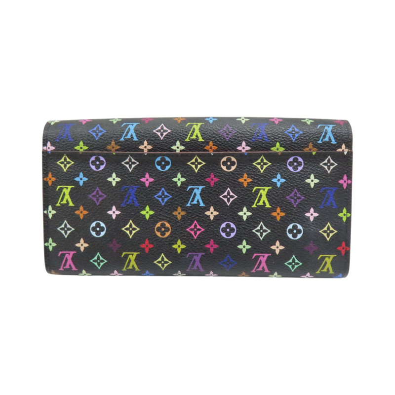黑彩 原花帆布 Sarah 扣式長夾【LOUIS VUITTON LV 路易威登】 M60668-1