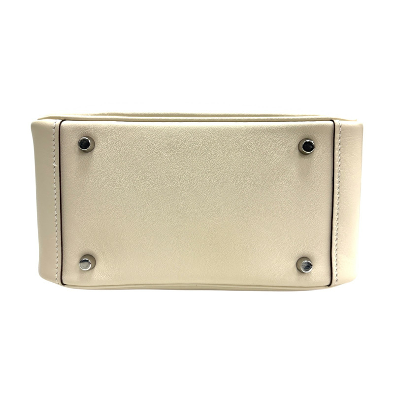 奶油白 芝麻色 Swift牛革 Lindy Mini Verso 肩背包 B刻 銀釦【HERMES 愛馬仕】 H082607CK-3