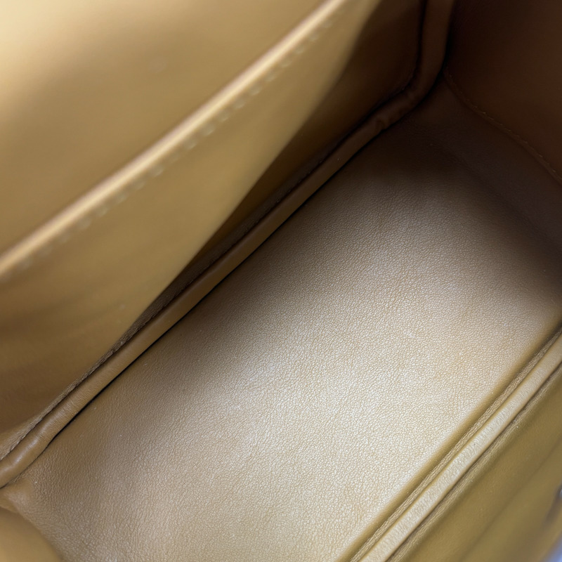 奶油白 芝麻色 Swift牛革 Lindy Mini Verso 肩背包 B刻 銀釦【HERMES 愛馬仕】 H082607CK-5