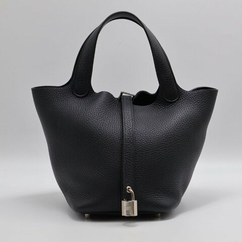 HERMES Picotin 18 - 黑銀 K