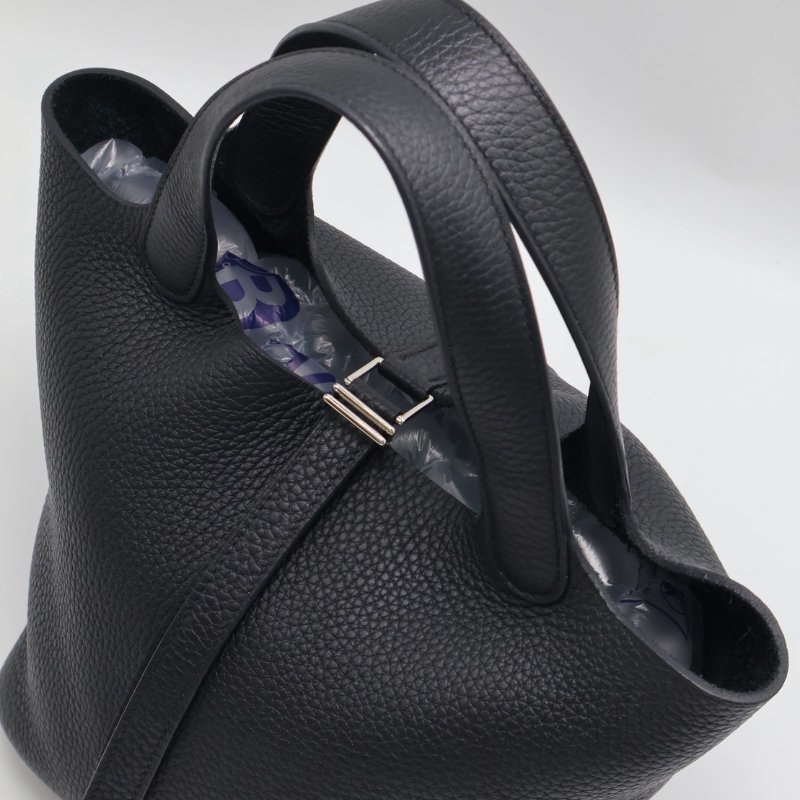 HERMES Picotin 18 - 黑銀 K-4