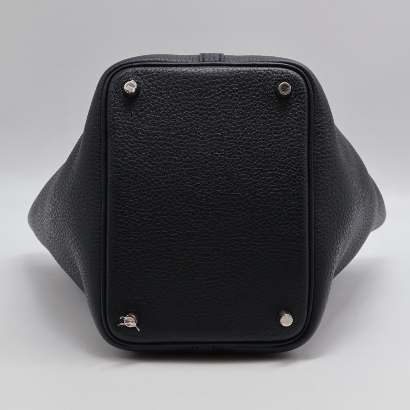 HERMES Picotin 18 - 黑銀 K-11